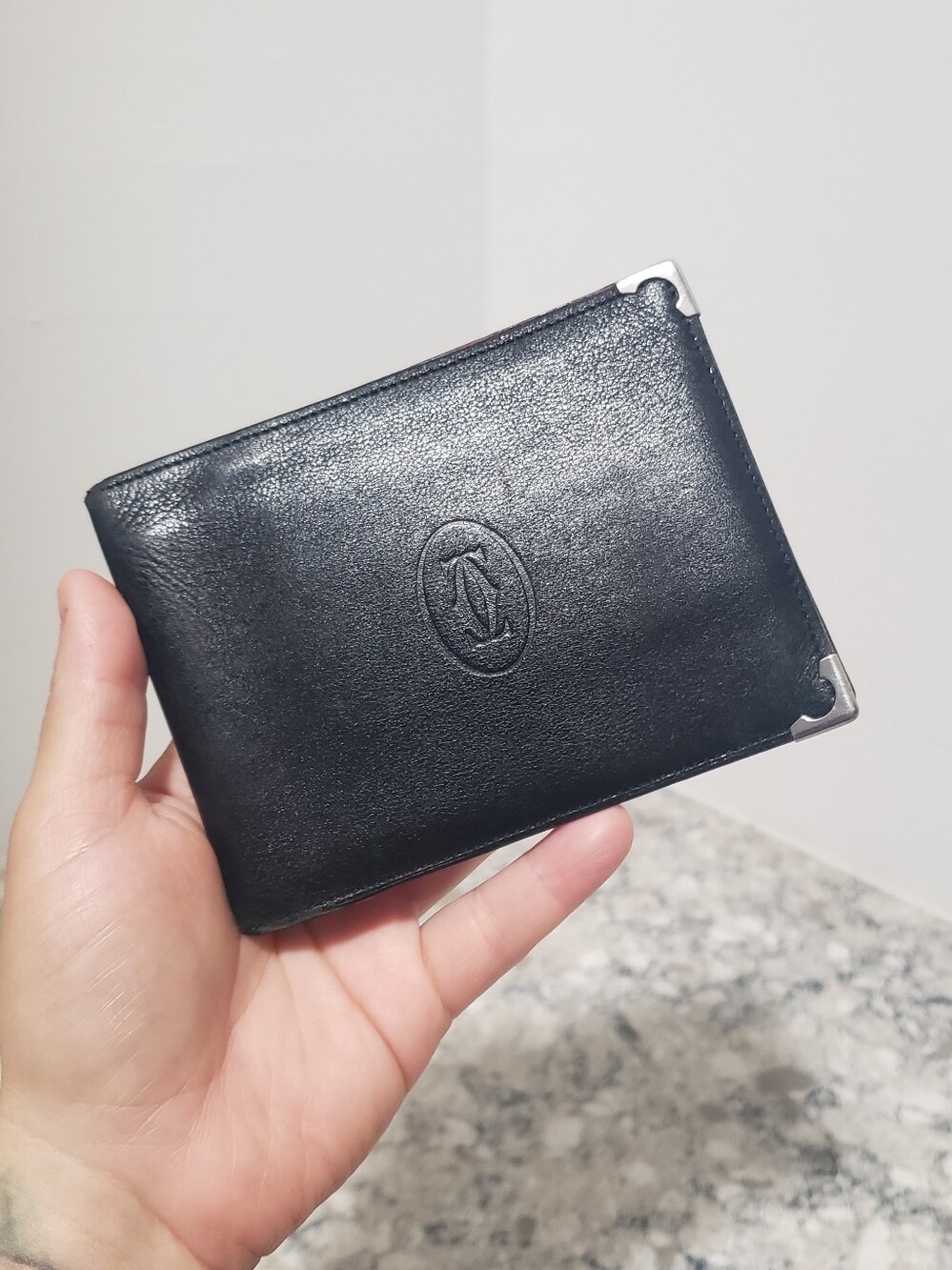 Cartier Must Black Calfskin Bifold Leather Wallet - Picture 10 of 11
